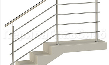 Четыре ригеля на сварке, круглый поручень и круглые стойки для крыльца купить в Нижнем Новгороде