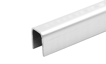 Профиль П-образный, L=2000 мм, t=1.5 мм, для стекла 10 мм, шлиф. (AISI 304) Ф-1147 купить в Нижнем Новгороде Профиль П-образный, L=2000 мм, t=1.5 мм, для стекла 10 мм, шлиф. (AISI 304) Ф-1147 купить в Нижнем Новгороде