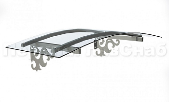 Навес из поликарбоната с узором из листа в Нижнем Новгороде. Готовые проекты ПерилаГлавСнаб