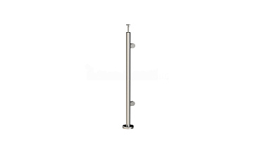 Стойка круглая Ø38.1: 2 штамп. зажимных стеклодержателя, полированная, высота 950 мм (AISI 201) k726-R купить в Нижнем Новгороде Стойка круглая Ø38.1: 2 штамп. зажимных стеклодержателя, полированная, высота 950 мм (AISI 201) k726-R купить в Нижнем Новгороде