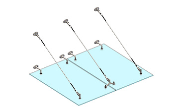 Комплект фурнитуры для козырька 1500х1800 (на вантах/тягах) k671-15-18 купить в Нижнем Новгороде