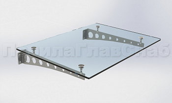 Стеклянный козырек на консоли из листа в Нижнем Новгороде. Готовые проекты ПерилаГлавСнаб