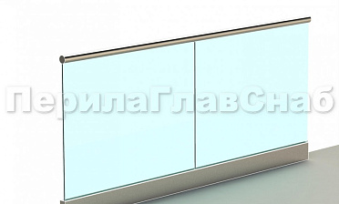 Ограждение с поручнем с пазом в зажимном профиле купить в Нижнем Новгороде