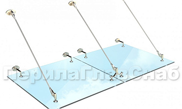 Комплект фурнитуры для козырька 1800х1800 (на вантах/тягах) k671-18-18 купить в Нижнем Новгороде