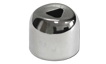 Наконечник штампованный (СПС) прямой 90° на трубу Ø25 мм, для поручня Ø38.1 мм, полированный, нержавеющий, AISI 201, k071-3 купить в Нижнем Новгороде