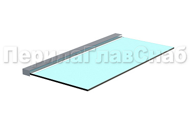 Козырек на алюминиевом профиле ,вынос до 950мм, k671-100 купить в Нижнем Новгороде