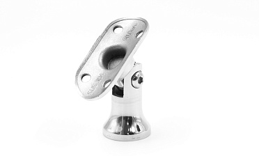 Наконечник стойки "колокольчик" на плоскость, с регулируемым ложементом под поручень Ø50.8 мм, литой, полированный, нержавеющий AISI 304, k203-3 купить в Нижнем Новгороде Наконечник стойки "колокольчик" на плоскость, с регулируемым ложементом под поручень Ø50.8 мм, литой, полированный, нержавеющий AISI 304, k203-3 купить в Нижнем Новгороде