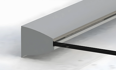Комплект профиля козырькового анодированного, для стекла 16 мм (8+8 мм), 1500 мм  k300-16-1500 купить в Нижнем Новгороде