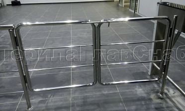 Нержавеющие двустворчатые калитки с горизонтальным заполнением купить в Нижнем Новгороде