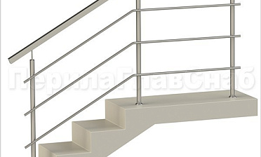 Три ригеля на сварке, квадратный поручень и круглые стойки купить в Нижнем Новгороде