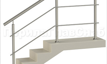 Два ригеля на сварке, круглый поручень и квадратные стойки в Нижнем Новгороде. Готовые проекты ПерилаГлавСнаб Два ригеля на сварке, круглый поручень и квадратные стойки в Нижнем Новгороде. Готовые проекты ПерилаГлавСнаб