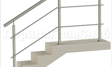 Два ригеля на сварке, круглый поручень и квадратные стойки купить в Нижнем Новгороде