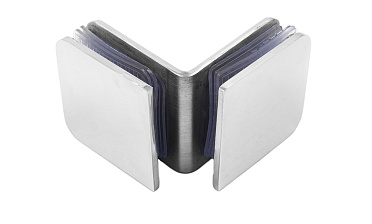 Коннектор для душевой кабины стекло-стекло 90° 45х45 мм латунь-хром, полированный t725 PC купить в Нижнем Новгороде