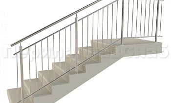 Нержавеющие ограждения с вертикальным заполнением 'частокол' - вариант №3 в Нижнем Новгороде. Готовые проекты ПерилаГлавСнаб Нержавеющие ограждения с вертикальным заполнением 'частокол' - вариант №3 в Нижнем Новгороде. Готовые проекты ПерилаГлавСнаб