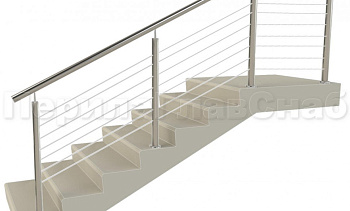 Ограждения из нержавейки. Заполнение из 7ми тросиков + декоративные наконечники в Нижнем Новгороде. Готовые проекты ПерилаГлавСнаб Ограждения из нержавейки. Заполнение из 7ми тросиков + декоративные наконечники в Нижнем Новгороде. Готовые проекты ПерилаГлавСнаб