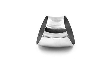 Половинка отвода поручня под сварку для Ø50.8х125/2х1.5, 45°, полированный 400 Grit (AISI 304) k021-45 купить в Нижнем Новгороде