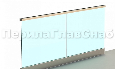 Ограждение с профильным поручнем с пазом в зажимном профиле купить в Нижнем Новгороде