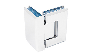 Петля для душевой кабины стекло-стекло 90° 90х55 мм латунь-хром, полированная t304 PC купить в Нижнем Новгороде