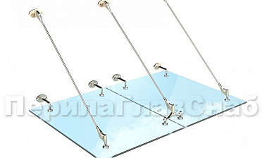 Комплект фурнитуры для козырька 1200х1800 (на вантах/тягах) k671-12-18 купить в Нижнем Новгороде