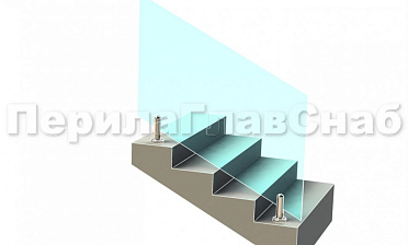 Ограждение без поручня на министойках на лестнице купить в Нижнем Новгороде