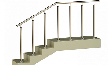 Ограждения со стойками в каждую ступень без ригелей в Нижнем Новгороде. Готовые проекты ПерилаГлавСнаб Ограждения со стойками в каждую ступень без ригелей в Нижнем Новгороде. Готовые проекты ПерилаГлавСнаб