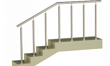 Ограждения со стойками в каждую ступень без ригелей купить в Нижнем Новгороде