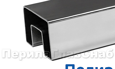 Труба 40х60, с пазом 24х24, полированная, AISI 304 k824-3 купить в Нижнем Новгороде Труба 40х60, с пазом 24х24, полированная, AISI 304 k824-3 купить в Нижнем Новгороде