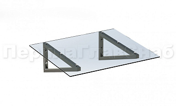 Консольный навес из поликарбоната выносной прямой треуголки в Нижнем Новгороде. Готовые проекты ПерилаГлавСнаб