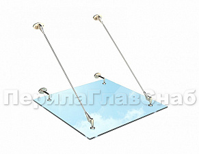 Готовые цельностеклянные козырьки купить в Нижнем Новгороде