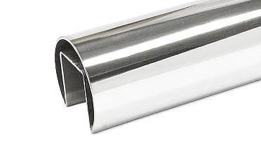 Труба Ø42.4 мм, с пазом 24х24, тройная полировка 800GRIT, (AISI 201) k820 купить в Нижнем Новгороде Труба Ø42.4 мм, с пазом 24х24, тройная полировка 800GRIT, (AISI 201) k820 купить в Нижнем Новгороде