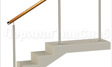 Нержавеющие ограждения без ригелей с деревянным поручнем купить в Нижнем Новгороде