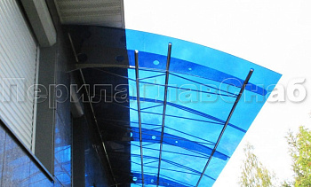 Козырек на каркасе из поликарбоната в Нижнем Новгороде. Готовые проекты ПерилаГлавСнаб