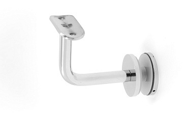 Держатель поручня Ø50.8 мм, на стекло 10-17 мм, Ø43х5 мм, вынос 60х70, нержавеющая сталь, полированная (AISI 304) k008-3 купить в Нижнем Новгороде Держатель поручня Ø50.8 мм, на стекло 10-17 мм, Ø43х5 мм, вынос 60х70, нержавеющая сталь, полированная (AISI 304) k008-3 купить в Нижнем Новгороде