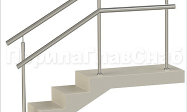 Нержавеющие ограждения с детским поручнем без ригелей купить в Нижнем Новгороде