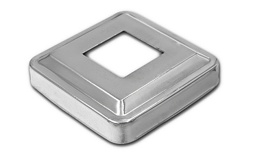 Низ стойки фигурный под трубу 25х25 мм, 66х66х0.4, высота 16 мм, полированный (AISI 304) k374 купить в Нижнем Новгороде Низ стойки фигурный под трубу 25х25 мм, 66х66х0.4, высота 16 мм, полированный (AISI 304) k374 купить в Нижнем Новгороде