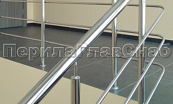 Ограждение лестницы с двумя ригелями в Нижнем Новгороде. Готовые проекты ПерилаГлавСнаб Ограждение лестницы с двумя ригелями в Нижнем Новгороде. Готовые проекты ПерилаГлавСнаб