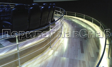 Ограждение со светильниками, встроенными в поручень купить в Нижнем Новгороде