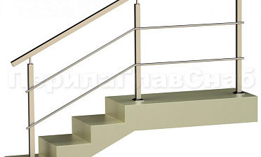 Два ригеля на сварке, квадратные поручень и стойки купить в Нижнем Новгороде