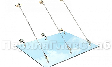 Комплект фурнитуры для козырька 1200х1500 (на вантах/тягах) k671-12-15 купить в Нижнем Новгороде