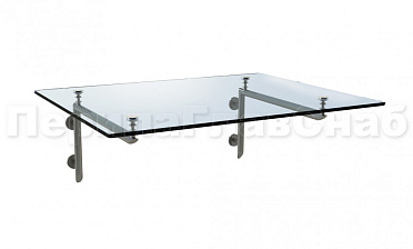 Стеклянный консольный навес на Г-образном каркасе - вариант 2 купить в Нижнем Новгороде