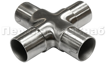 Соединение поручня Ø38.1 мм, крестовина (AISI 304) k360 купить в Нижнем Новгороде Соединение поручня Ø38.1 мм, крестовина (AISI 304) k360 купить в Нижнем Новгороде