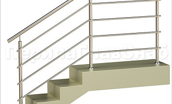 Четыре ригеля на держателях, круглый поручень и круглые стойки в Нижнем Новгороде. Готовые проекты ПерилаГлавСнаб Четыре ригеля на держателях, круглый поручень и круглые стойки в Нижнем Новгороде. Готовые проекты ПерилаГлавСнаб