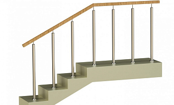 Ограждения со стойками в каждую ступень с квадратным деревянным поручнем без ригелей в Нижнем Новгороде. Готовые проекты ПерилаГлавСнаб Ограждения со стойками в каждую ступень с квадратным деревянным поручнем без ригелей в Нижнем Новгороде. Готовые проекты ПерилаГлавСнаб