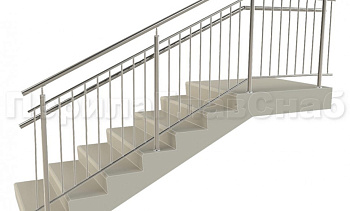 Нержавеющие ограждения с вертикальным заполнением 'частокол' - вариант №4 в Нижнем Новгороде. Готовые проекты ПерилаГлавСнаб Нержавеющие ограждения с вертикальным заполнением 'частокол' - вариант №4 в Нижнем Новгороде. Готовые проекты ПерилаГлавСнаб