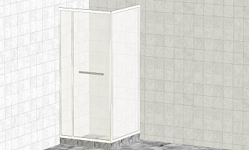 Комплект душевой с внутренней подвижной дверью, толщина стекла 8мм, 900х900х2000, aisi 304, полированная t470 PSS в Нижнем Новгороде. Готовые проекты ПерилаГлавСнаб