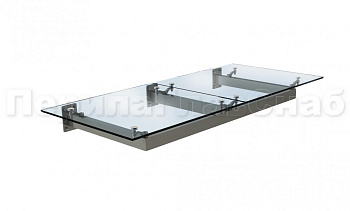 Стеклянный козырек на прямом каркасе в Нижнем Новгороде. Готовые проекты ПерилаГлавСнаб