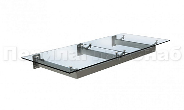 Стеклянный козырек на прямом каркасе купить в Нижнем Новгороде