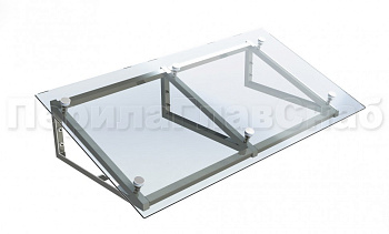 Козырек на треугольном скате на спайдерах в Нижнем Новгороде. Готовые проекты ПерилаГлавСнаб