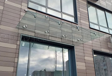 Стеклянные козырьки на вантах купить в Нижнем Новгороде