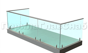 Балконные ограждения из стекла на министойках купить в Нижнем Новгороде